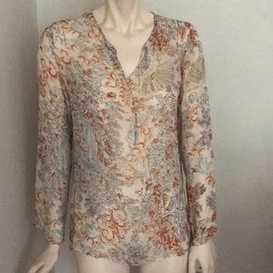 Cabi silk long sleeve blouse